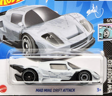 Load image into Gallery viewer, Hot Wheels 2024 Mad Mike Drift Attack Matte Grey #59 HW Modified 5/10 New

