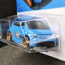 Load image into Gallery viewer, Hot Wheels 2024 Fiat 500e Light Blue #22 Compact Kings 2/5 New Long Card
