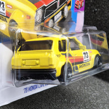 Load image into Gallery viewer, Hot Wheels 2024 &#39;73 Honda Civic Custom Yellow #90 Compact Kings 4/5 New
