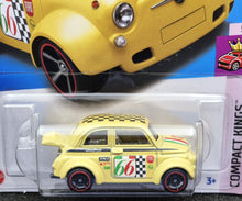 Load image into Gallery viewer, Hot Wheels 2024 &#39;60s Fiat 500D Modificado Light Yellow #117 Compact Kings 5/5 New Long Card
