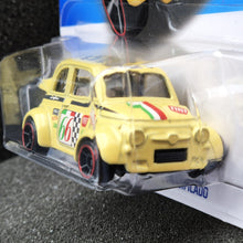 Load image into Gallery viewer, Hot Wheels 2024 &#39;60s Fiat 500D Modificado Light Yellow #117 Compact Kings 5/5 New Long Card
