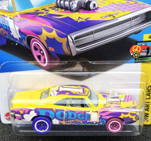 Load image into Gallery viewer, Hot Wheels 2024 &#39;70 Dodge Charger R/T Yellow #108 HW Art Cars 4/10 New Long Card
