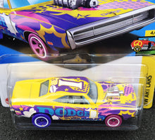 Load image into Gallery viewer, Hot Wheels 2024 &#39;70 Dodge Charger R/T Yellow #108 HW Art Cars 4/10 New Long Card
