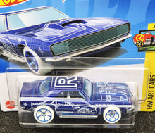 Load image into Gallery viewer, Hot Wheels 2024 &#39;67 Camaro Dark Blue #84 HW Art Cars 3/10 New

