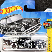 Load image into Gallery viewer, Hot Wheels 2024 &#39;57 Chevy Black #121 HW Art Cars 6/10 New

