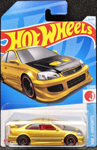 Load image into Gallery viewer, Hot Wheels 2024 Honda Civic Si Gold #45 HW J-Imports 2/10 New Long Card
