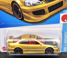 Load image into Gallery viewer, Hot Wheels 2024 Honda Civic Si Gold #45 HW J-Imports 2/10 New Long Card
