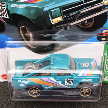 Load image into Gallery viewer, Hot Wheels 2024 &#39;87 Dodge D100 Teal  #38 HW Reverse Rake 1/5 New Long Card
