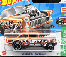Load image into Gallery viewer, Hot Wheels 2024 &#39;55 Chevy Bel Air Gasser Orange #63 HW Reverse Rake 2/5 New
