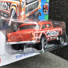 Load image into Gallery viewer, Hot Wheels 2024 &#39;55 Chevy Bel Air Gasser Orange #63 HW Reverse Rake 2/5 New
