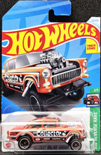 Load image into Gallery viewer, Hot Wheels 2024 &#39;55 Chevy Bel Air Gasser Orange #63 HW Reverse Rake 2/5 New Long Card
