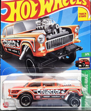 Load image into Gallery viewer, Hot Wheels 2024 &#39;55 Chevy Bel Air Gasser Orange #63 HW Reverse Rake 2/5 New Long Card
