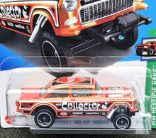Load image into Gallery viewer, Hot Wheels 2024 &#39;55 Chevy Bel Air Gasser Orange #63 HW Reverse Rake 2/5 New Long Card
