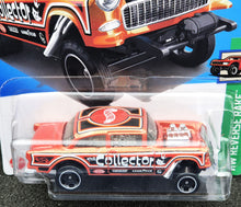 Load image into Gallery viewer, Hot Wheels 2024 &#39;55 Chevy Bel Air Gasser Orange #63 HW Reverse Rake 2/5 New Long Card
