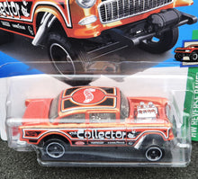 Load image into Gallery viewer, Hot Wheels 2024 &#39;55 Chevy Bel Air Gasser Orange #63 HW Reverse Rake 2/5 New Long Card
