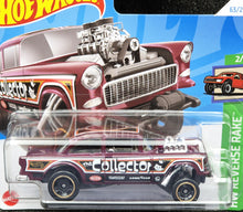 Load image into Gallery viewer, Hot Wheels 2024 &#39;55 Chevy Bel Air Gasser Maroon #63 HW Reverse Rake 2/5 New
