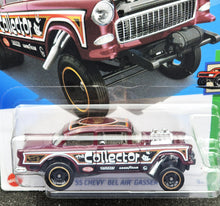 Load image into Gallery viewer, Hot Wheels 2024 &#39;55 Chevy Bel Air Gasser Maroon #63 HW Reverse Rake 2/5 New Long Card
