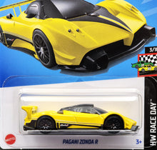 Load image into Gallery viewer, Hot Wheels 2024 Pagani Zonda R Yellow #99 HW Race Day 3/10 New Long Card
