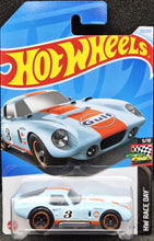 Load image into Gallery viewer, Hot Wheels 2024 Shelby Cobra Daytona Coupe Gulf Racing Blue #122 HW Race Day 5/10 New Long Card
