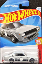 Load image into Gallery viewer, Hot Wheels 2024 Nissan Skyline 2000GT-R LBWK Light Grey #191 Then and Now 1/10 New Long Card
