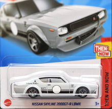 Load image into Gallery viewer, Hot Wheels 2024 Nissan Skyline 2000GT-R LBWK Light Grey #191 Then and Now 1/10 New Long Card
