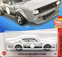 Load image into Gallery viewer, Hot Wheels 2024 Nissan Skyline 2000GT-R LBWK Light Grey #191 Then and Now 1/10 New Long Card
