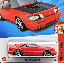 Load image into Gallery viewer, Hot Wheels 2024 &#39;84 Mustang SVO Red #192 Then and Now 2/10 New Long Card
