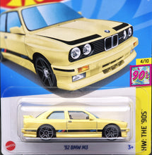 Load image into Gallery viewer, Hot Wheels 2024 &#39;92 BMW M3 Light Yellow #195 HW: The &#39;90s 4/10 New Long Card
