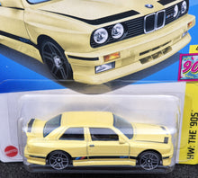 Load image into Gallery viewer, Hot Wheels 2024 &#39;92 BMW M3 Light Yellow #195 HW: The &#39;90s 4/10 New Long Card
