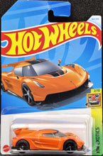 Load image into Gallery viewer, Hot Wheels 2024 2020 Koenigsegg Jesko Orange #184 HW Exotics 2/10 New Long Card
