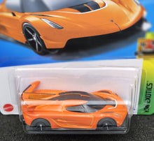 Load image into Gallery viewer, Hot Wheels 2024 2020 Koenigsegg Jesko Orange #184 HW Exotics 2/10 New Long Card
