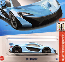 Load image into Gallery viewer, Hot Wheels 2024 McLaren P1 Blue Pearl #165 Quarter Mile Heroes 1/5 New Long Card
