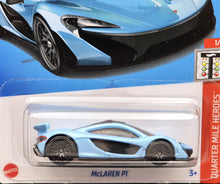 Load image into Gallery viewer, Hot Wheels 2024 McLaren P1 Blue Pearl #165 Quarter Mile Heroes 1/5 New Long Card
