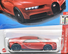 Load image into Gallery viewer, Hot Wheels 2024 &#39;16 Bugatti Chiron Red #201 Quarter Mile Heroes 2/5 New Long Card
