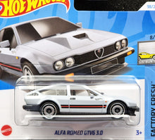Load image into Gallery viewer, Hot Wheels 2024 Alfa Romeo GTV6 3.0 Light Grey #98 Factory Fresh 8/10 New
