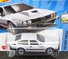 Load image into Gallery viewer, Hot Wheels 2024 Alfa Romeo GTV6 3.0 Light Grey #98 Factory Fresh 8/10 New
