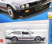 Load image into Gallery viewer, Hot Wheels 2024 Alfa Romeo GTV6 3.0 Light Grey #98 Factory Fresh 8/10 New Long Card
