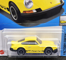 Load image into Gallery viewer, Hot Wheels 2024 Porsche 911 Carrera RS 2.7 Yellow #46 Factory Fresh 4/10 New Long Card

