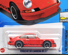 Load image into Gallery viewer, Hot Wheels 2024 Porsche 911 Carrera RS 2.7 Red #46 Factory Fresh 4/10 New Long Card
