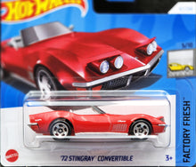 Load image into Gallery viewer, Hot Wheels 2024 &#39;72 Stingray Convertible Red #47 Factory Fresh 5/10 New
