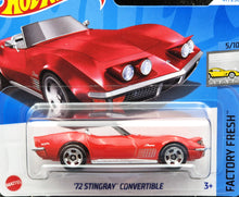 Load image into Gallery viewer, Hot Wheels 2024 &#39;72 Stingray Convertible Red #47 Factory Fresh 5/10 New
