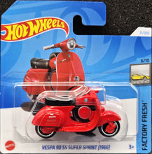 Load image into Gallery viewer, Hot Wheels 2024 Vespa 90 SS Super Sprint (1966) Red #71 Factory Fresh 6/10 New

