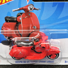 Load image into Gallery viewer, Hot Wheels 2024 Vespa 90 SS Super Sprint (1966) Red #71 Factory Fresh 6/10 New
