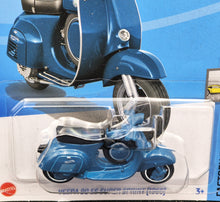 Load image into Gallery viewer, Hot Wheels 2024 Vespa 90 SS Super Sprint (1966) Blue #71 Factory Fresh 6/10 New Long Card
