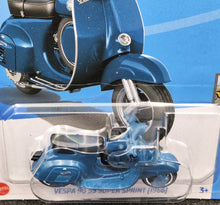 Load image into Gallery viewer, Hot Wheels 2024 Vespa 90 SS Super Sprint (1966) Blue #71 Factory Fresh 6/10 New Long Card

