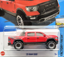 Load image into Gallery viewer, Hot Wheels 2024 &#39;23 RAM 1500 Red #97 Factory Fresh 7/10 New Long Card

