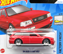 Load image into Gallery viewer, Hot Wheels 2024 &#39;94 Audi Avant RS2 Red #133 Factory Fresh 9/10 New
