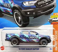 Load image into Gallery viewer, Hot Wheels 2024 &#39;19 Ford Ranger Raptor Dark Blue #43 HW Hot Trucks 2/10 New Long Card
