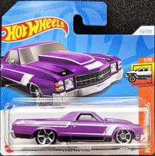 Load image into Gallery viewer, Hot Wheels 2024 &#39;71 El Camino Purple #132 HW Hot Trucks 7/10 New
