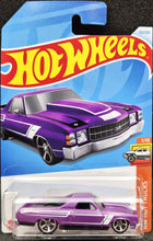 Load image into Gallery viewer, Hot Wheels 2024 &#39;71 El Camino Purple #132 HW Hot Trucks 7/10 New Long Card
